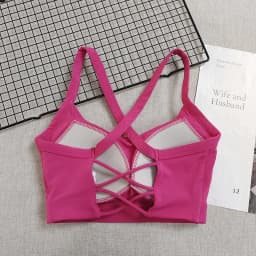 Women's Crisscross Racerback Sports Bra - Built-in Cups, High Support, Moisture-Wicking for Yoga Pilates Fitness Training