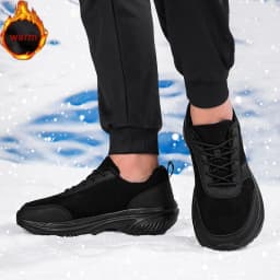 Winter Wide Head Men's Sneakers Unisex Barefoot Comfortable Big Size Warm Casual Shoes Non-slip Hiking Shoes Minimalist Shoes