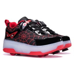 Spider Web Design LED Light up Roller Skates Unisex Children Students Walking Shoes Chargeable Lights Wheel Skate Shoes