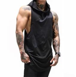 Bodybuilding Cotton Vest HoodiesTank Tops Men Gym  Sleeveless Shirt Fitness Mens Workout Clothing