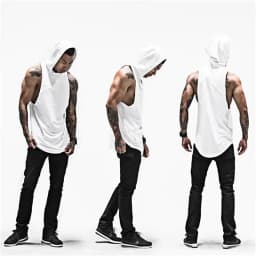 Bodybuilding Cotton Vest HoodiesTank Tops Men Gym  Sleeveless Shirt Fitness Mens Workout Clothing