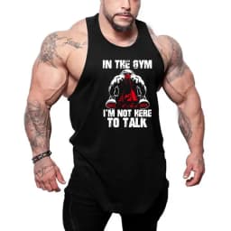 Summer Cotton Gym Fitness Running Sport Y-back Tank Tops Sleeveless Breathable Loose T-Shirts Mens Bodybuilding Muscle Clothing