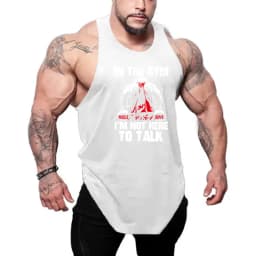Summer Cotton Gym Fitness Running Sport Y-back Tank Tops Sleeveless Breathable Loose T-Shirts Mens Bodybuilding Muscle Clothing