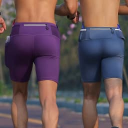 Mens Womens Mul-Pockets Compression Marathon Running Shorts Exercise Training Jogging Cycling Fitness Tights Shorts Quick Drying