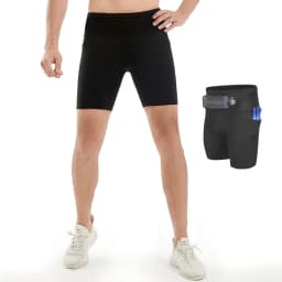 Mens Womens Mul-Pockets Compression Marathon Running Shorts Exercise Training Jogging Cycling Fitness Tights Shorts Quick Drying