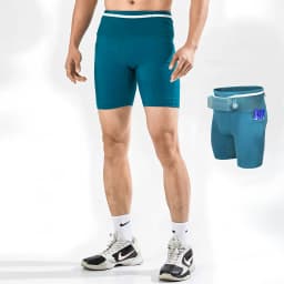 Mens Womens Mul-Pockets Compression Marathon Running Shorts Exercise Training Jogging Cycling Fitness Tights Shorts Quick Drying