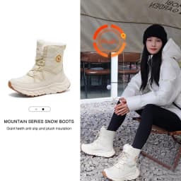GOLDEN CAMEL Outdoor Snow Boots for Woman Winter Plus Velvet Warm Waterproof Non-slip Hiking Boots 2026 New Fashion Cotton Shoes