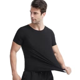 1pcs Sauna Sweat Suit Shapewear Top Short Sleeves Men Performance T-Shirt Comfortable Workout Tee Men's Body