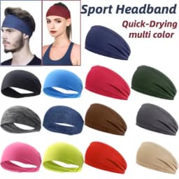 Sport Headband Fitness Sweat Bandage Head Hair Band Tennis Yoga Absorb Sweat Head Band Basketball Running Sweatband Women Men
