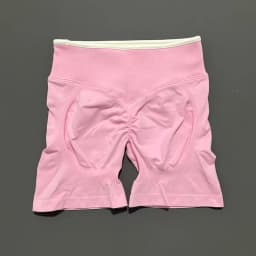 Women High Waist Yoga Shorts Contrast Trim Tummy Control Butt Lifting Workout Biker Shorts Fitness Gym Running Sports Shorts