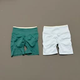 Women High Waist Yoga Shorts Contrast Trim Tummy Control Butt Lifting Workout Biker Shorts Fitness Gym Running Sports Shorts