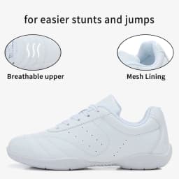 White Cheer Shoes For Girls Women Breathable Cheerleading Dance Shoes Comfortable Aerobics Sports Sneakers 2555