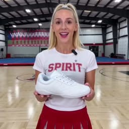 White Cheer Shoes For Girls Women Breathable Cheerleading Dance Shoes Comfortable Aerobics Sports Sneakers 2555