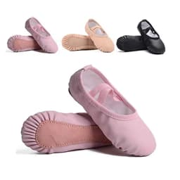 Durable Soft Ballet Shoes PU Leather Full Sole Women's Ballet Slipper Breathable Size 32-40 Dance Shoes