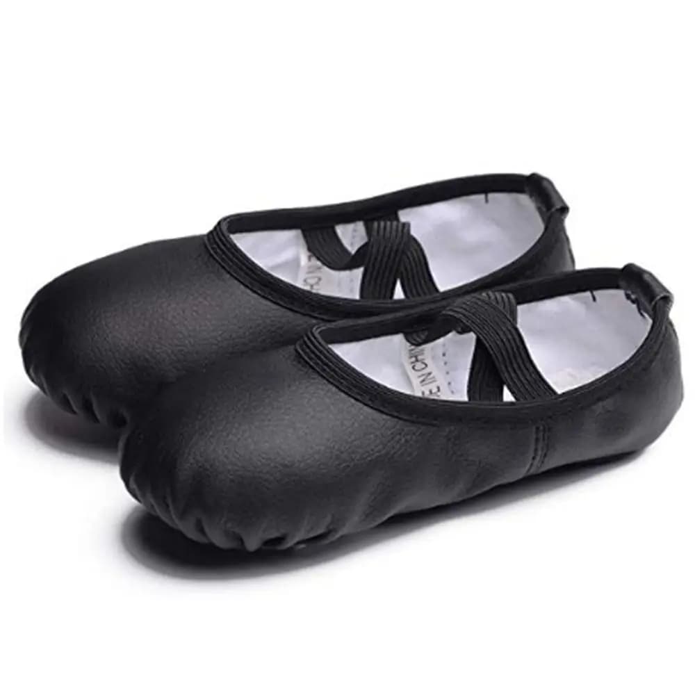 Durable Soft Ballet Shoes PU Leather Full Sole Women's Ballet Slipper Breathable Size 32-40 Dance Shoes