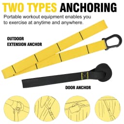 Resistance Bands Set with Handles Door Anchor Home Workout Equipment for Women Men Bodyweight Fitness Training Kit