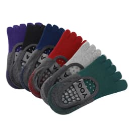Women Breathable Yoga Socks Silicone Non Slip Five Finger Pilates Socks Cotton Backless Ladies Fitness Dance Ballet Sports Socks