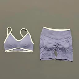 2 Pieces Women Ignite Sculpt Scrunch Short Yoga Bra Set Fitness Cycling Elastic Sports Pants Suit Running Sports Shorts Set