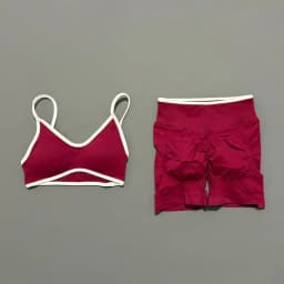 2 Pieces Women Ignite Sculpt Scrunch Short Yoga Bra Set Fitness Cycling Elastic Sports Pants Suit Running Sports Shorts Set