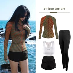 Nu-June Women Surf Suit 2 Pieces Set Rashguard Swimming Zipper Long Sleeves Surfing Shirts and Pants UV Protection Wetsuits