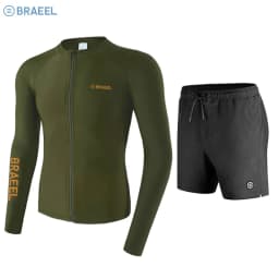Long Sleeve Man Swimsuit 2026 Quick-Dry UV-Protective Men Rash Guard for Surfing Long Sleeve Surfing Suit