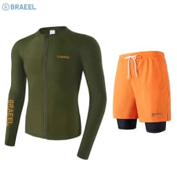 Long Sleeve Man Swimsuit 2026 Quick-Dry UV-Protective Men Rash Guard for Surfing Long Sleeve Surfing Suit