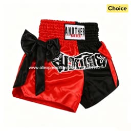 Thai Boxing Shorts Black White Fight Kickboxing Shorts Men Women Kids Muay Thai Boxing Shorts Bow Ribbons Gym MMA Training Pants