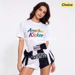 Thai Boxing Shorts Black White Fight Kickboxing Shorts Men Women Kids Muay Thai Boxing Shorts Bow Ribbons Gym MMA Training Pants