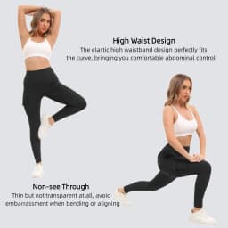 Women's Solid Color Gym Leggings High Waisted Fitness Yoga Pants Practical Pocket Stretch Outdoors Sports Cargo Styles Pants