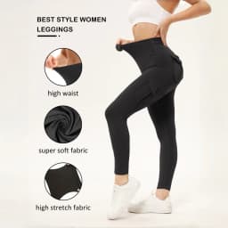 Women's Solid Color Gym Leggings High Waisted Fitness Yoga Pants Practical Pocket Stretch Outdoors Sports Cargo Styles Pants