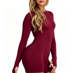 HISTELLO Gym Jumpsuit Long Sleeve One Piece Women Slim Fit Elastic Yoga Clothing Running Workout Pilates Fitness Sports Bodysuit