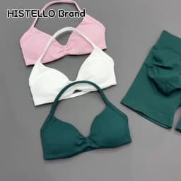 2PCS HISTELLO Seamless Gym Yoga Set Push Up Bra Scrunch Butt Lift Leggings Body Shaping Breathable Comfort Yoga Women Wear