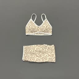 2 Pieces Leopard Print Sports Set Women Seamless Yoga Bra & High Waist Scrunch Butt Shorts Gym Workout Slim Fit Outfit