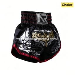 Men's Women's High Elastic Boxing Shorts Pink Green Muay Thai Shorts for Boy Girl Sanda Fight Shorts for Fitness & Martial Arts