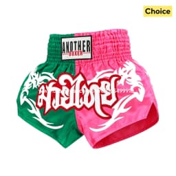 Men's Women's High Elastic Boxing Shorts Pink Green Muay Thai Shorts for Boy Girl Sanda Fight Shorts for Fitness & Martial Arts