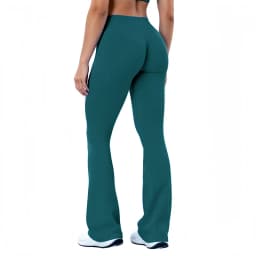 HISTELLO Fitness Flared Leggings Women Sexy High Elastic Seamless Yoga Pants Scrunch Butt Lift Tummy Control Gym Sports Tight