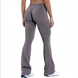 HISTELLO Fitness Flared Leggings Women Sexy High Elastic Seamless Yoga Pants Scrunch Butt Lift Tummy Control Gym Sports Tight