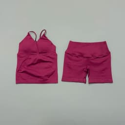2 Pcs Sports Set Women Twist Front Longline Top Seamless Cross Waist Quick Dry Yoga Shorts Suit Gym Running Workout Fitness Sets