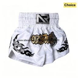 Tiger Muay Thai Shorts Embroidery Boxing Shorts Satin Kickboxing Fight Wear Men Women Kids MMA Training Competition Pants Blue