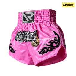 Tiger Muay Thai Shorts Embroidery Boxing Shorts Satin Kickboxing Fight Wear Men Women Kids MMA Training Competition Pants Blue