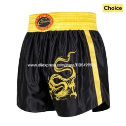Tiger Muay Thai Shorts Embroidery Boxing Shorts Satin Kickboxing Fight Wear Men Women Kids MMA Training Competition Pants Blue