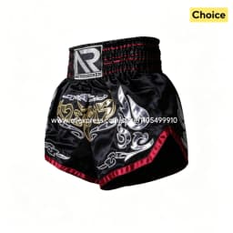 Tiger Muay Thai Shorts Embroidery Boxing Shorts Satin Kickboxing Fight Wear Men Women Kids MMA Training Competition Pants Blue