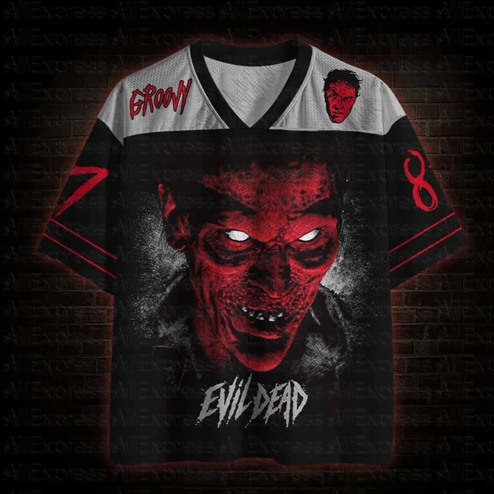 2026 New Movie Sports Fashion Adult and Children's Short Sleeve V-neck Street Eye Clothing Gothic Style Horror Fans Gift