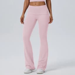 Women Pleated High-Waisted Yoga Pants Butt Lifting Skinny With A Wide-leg Design Flared Leggings for Running Fitness Yoga Pants