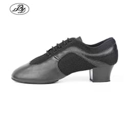 Men Latin Dance Shoes Genuine Leather Elastic Mesh BD 468 Split Sole Dancing Shoes Standard Dance Salsa