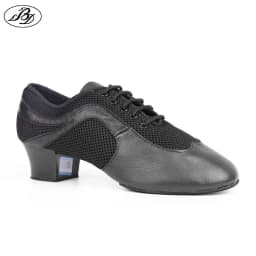 Men Latin Dance Shoes Genuine Leather Elastic Mesh BD 468 Split Sole Dancing Shoes Standard Dance Salsa