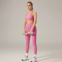 2 Piece Fitness Sets for Women Padded Push Up Sports Bra Booty Leggings with Pockets Yoga Gym Outfits Workout Sets Female