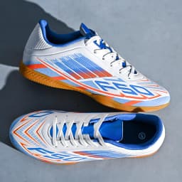 Exclusive Five-a-side IC Indoor Flat Soccer Shoes PU Fabric Anti-slip Rubber Outsole Adult Sports Competition Daily Training