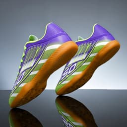 Exclusive Five-a-side IC Indoor Flat Soccer Shoes PU Fabric Anti-slip Rubber Outsole Adult Sports Competition Daily Training