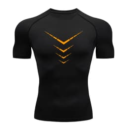 Men Compression Shirt Quick Dry Sports Tee Short Sleeve Gym Running Workout Fitness Athletic Base Layer Top